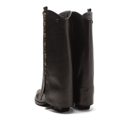 Kiki Dames Laarzen Leer Black