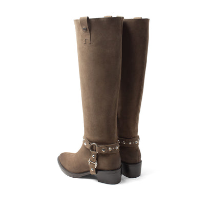 Fay Dames Laarzen Suede Taupe