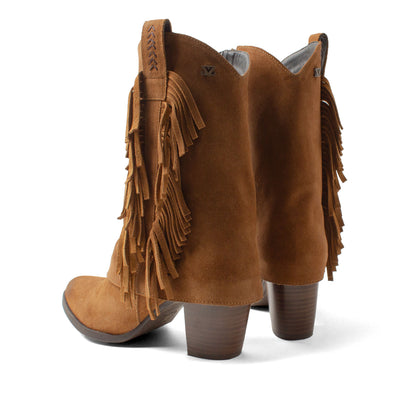 Emi Dames Laarzen Suede Cognac