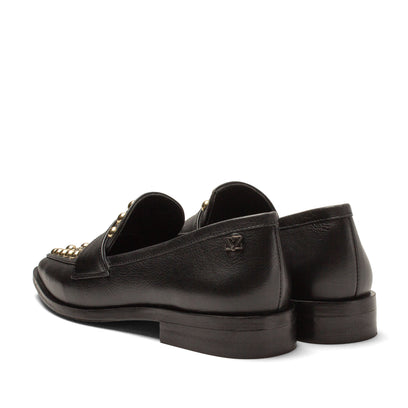 Benthe Dames Loafers Leer Black