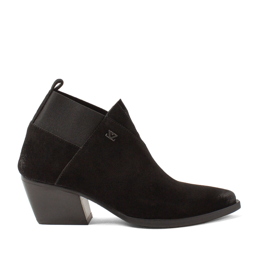 Britt Dames Enkellaarsjes Suede Black