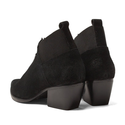 Britt Dames Enkellaarsjes Suede Black