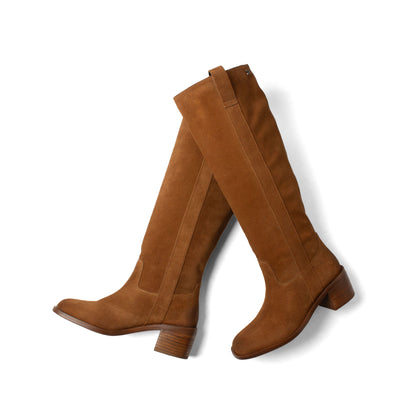 Elin Dames Laarzen Suede Cognac