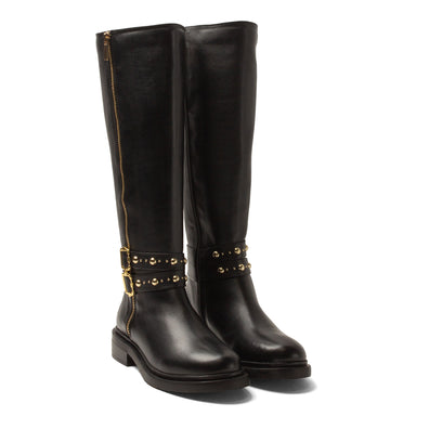 Emma Dames Laarzen Leer Black