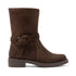Noor Dames Enkellaarsjes Suede Brown