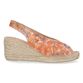 Laila-LL Dames Espadrilles Leer Multi