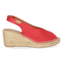 Laila-P Dames Espadrilles Leer Roig