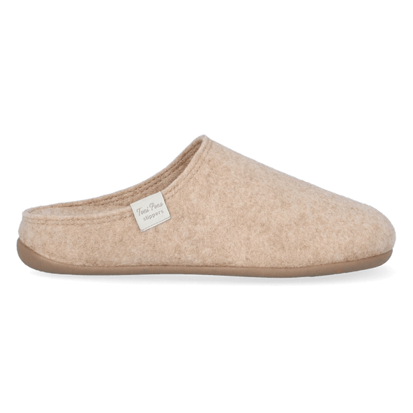 Mona-FR Dames Pantoffels Gerecycled Vilt Beige