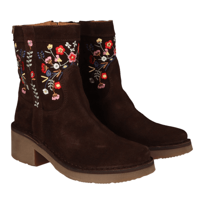 Monells Dames Boots Suede Marro