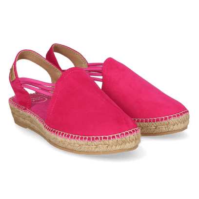 Nuria Suede Dames Espadrilles Fucsia