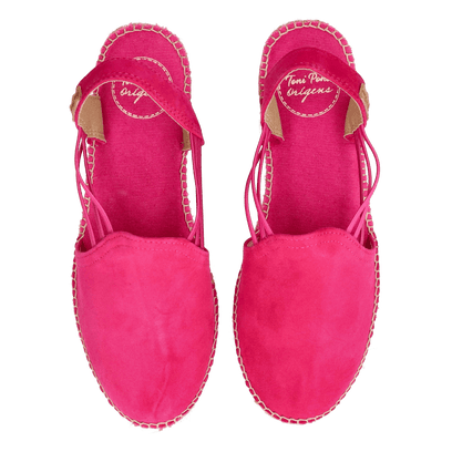 Nuria Suede Dames Espadrilles Fucsia