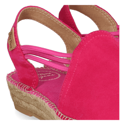 Nuria Suede Dames Espadrilles Fucsia