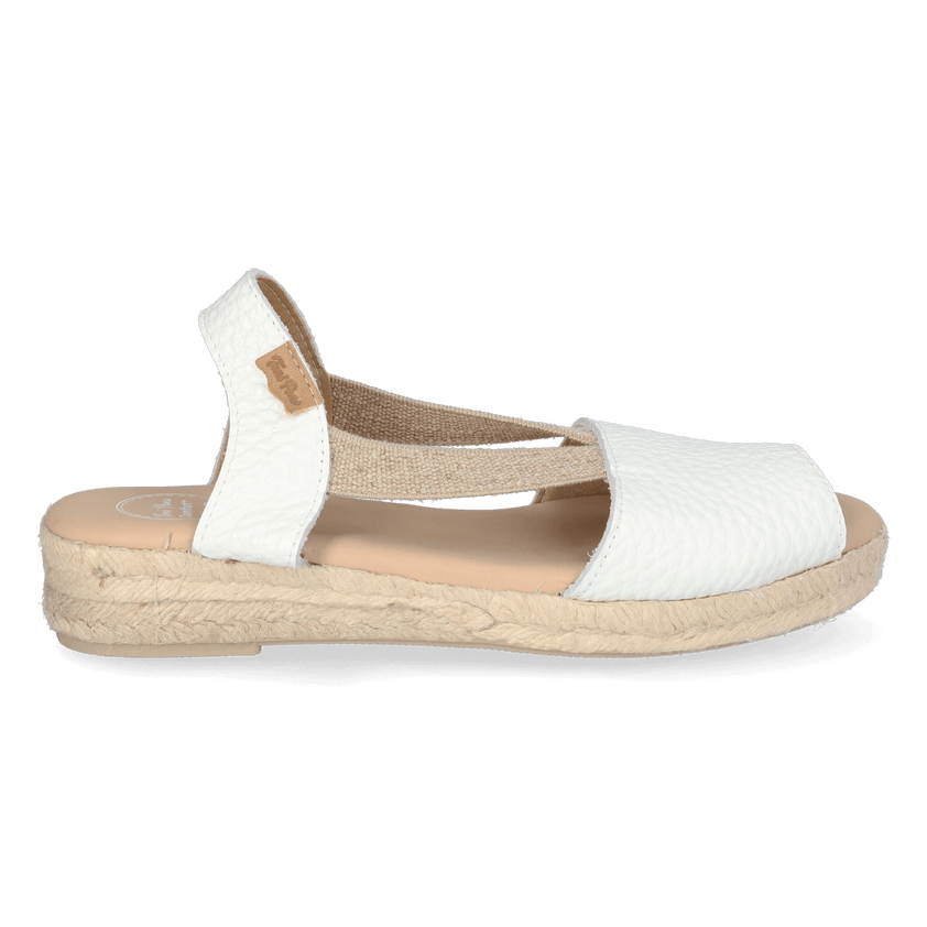 Nuvol Dames Espadrilles Leer Blanc