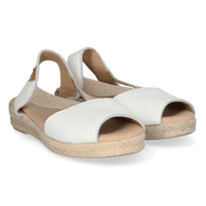 Nuvol Dames Espadrilles Leer Blanc