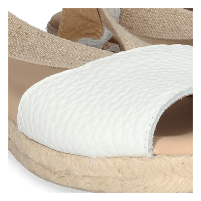 Nuvol Dames Espadrilles Leer Blanc