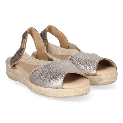 Nuvol Dames Espadrilles Leer Plati