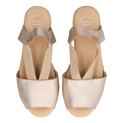 Nuvol Dames Espadrilles Leer Plati