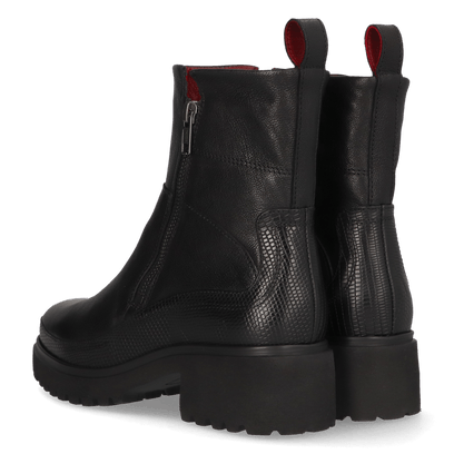COCO 09.10 Dames Enkellaarsjes Leer Black