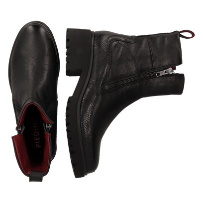 COCO 09.10 Dames Enkellaarsjes Leer Black
