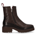 COCO 09.11 Dames Enkellaarsjes Leer Dark Brown