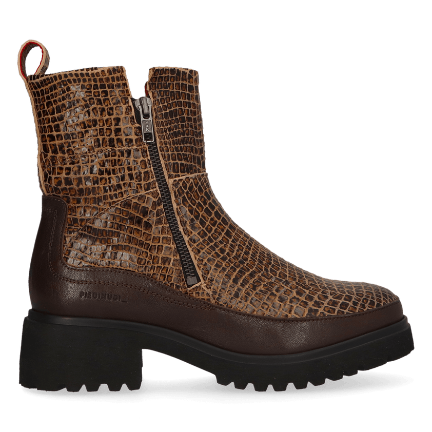 COCO 09.13 Dames Enkellaarsjes Leer Brown