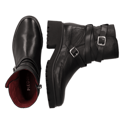 CODY 13.02 Dames Enkellaarsjes Leer Black
