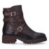 CODY 13.03 Dames Enkellaarsjes Leer Dark Brown