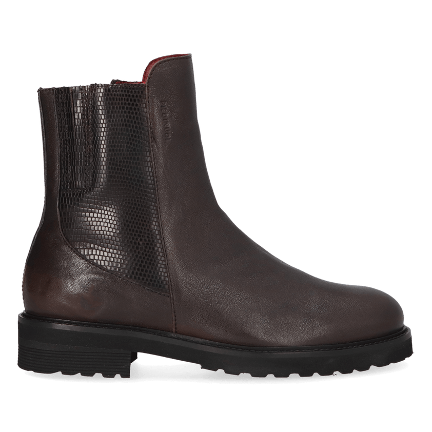 HAUDI 04.02 Dames Boots Leer Dark Brown