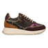 HEDY 05.04 Dames Sneakers Leer Dark Brown/Purple