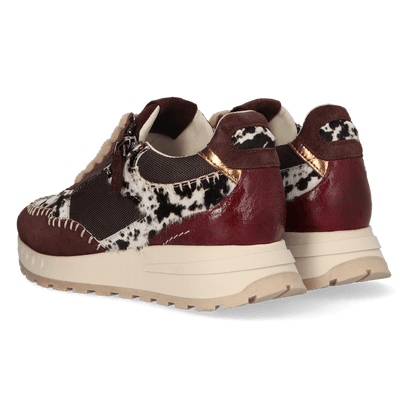HEDY 06.01 Dames Sneakers Leer Dark Brown