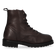 HEN 01.02 Dames Enkellaarsjes Leer Dark Brown