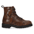 HEN 01.03 Dames Enkellaarsjes Leer Dark Brown