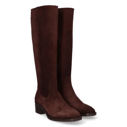 YUNA 06.02 Dames Laarzen Suede Dark Brown