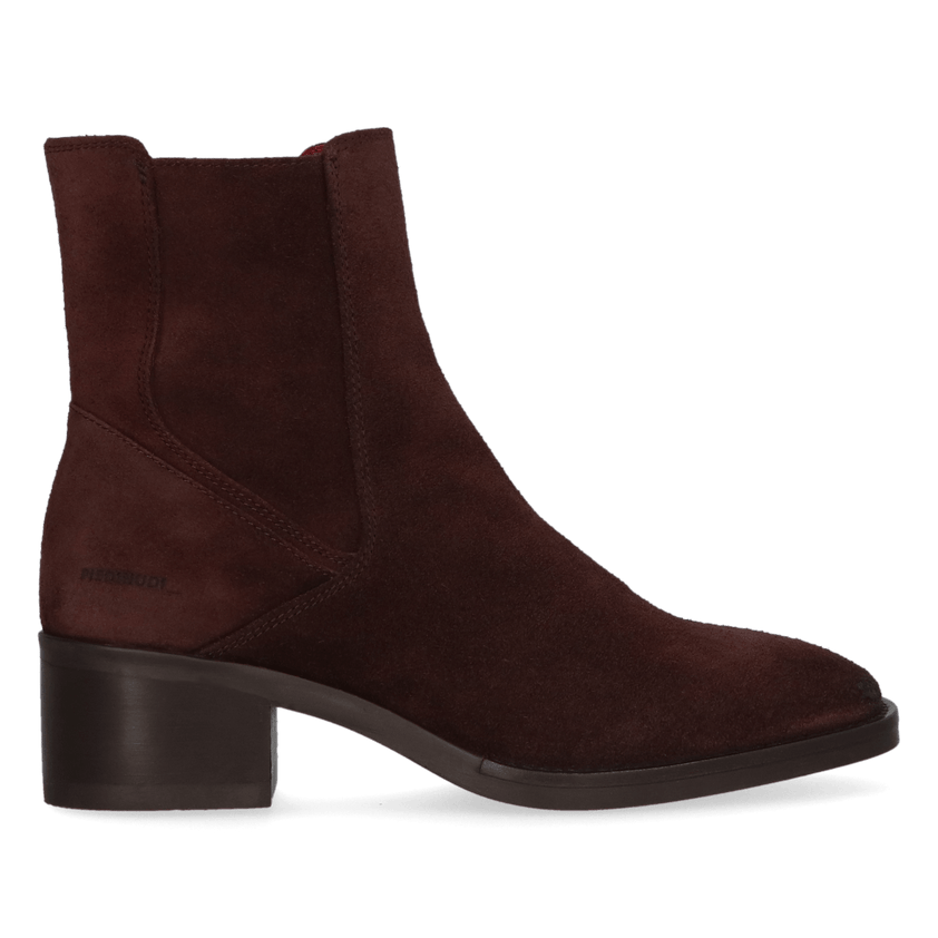 ZUMA 05.10 Dames Enkellaarsjes Suede Dark Brown