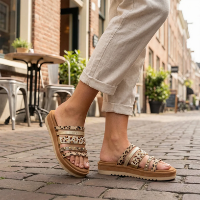 Ronja Dames Slippers Gold