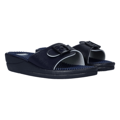 New Massage Dames Slippers Navy Blue