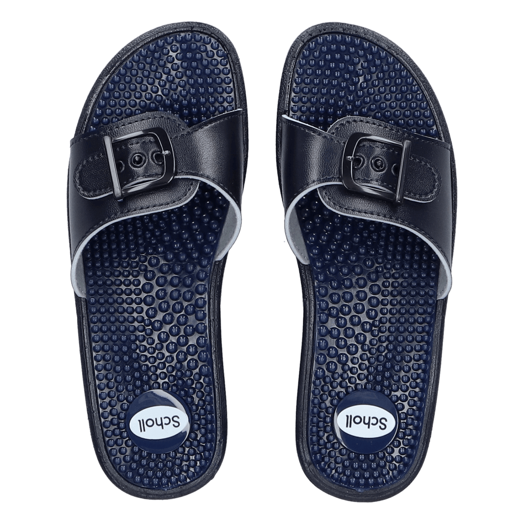 New Massage Dames Slippers Navy Blue