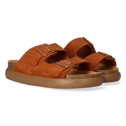 Noelle Chunky Dames Slippers Brandy