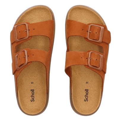 Noelle Chunky Dames Slippers Brandy