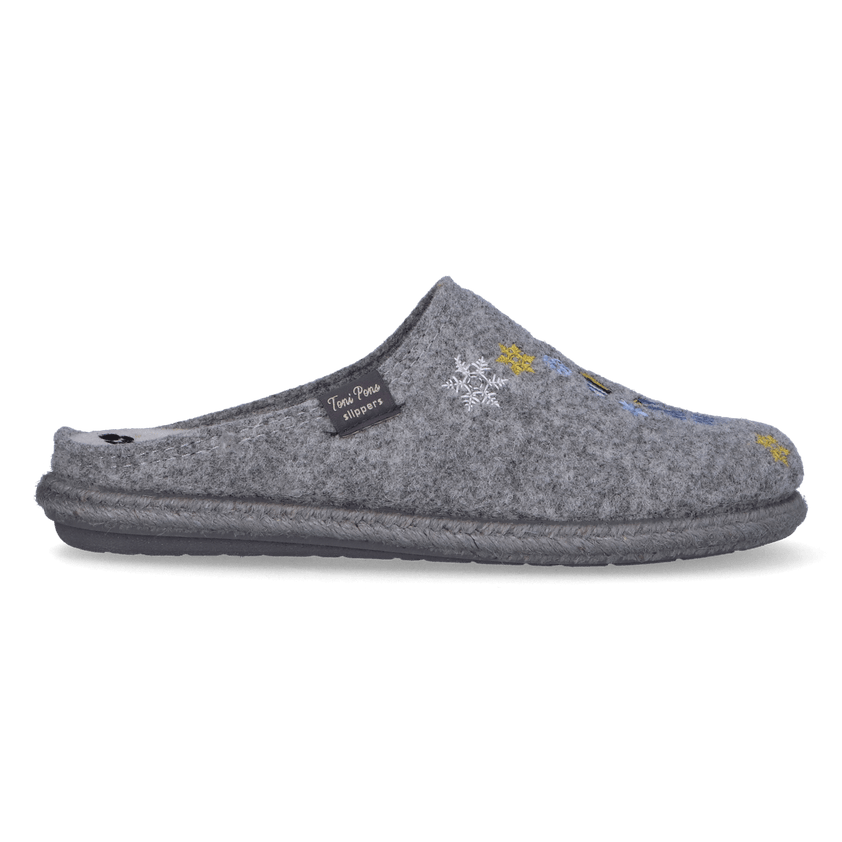 Snoopy Dames Pantoffels Vilt Gris