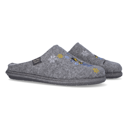 Snoopy Dames Pantoffels Vilt Gris