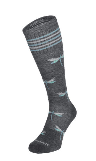 Dragonfly Dames Compressiekousen Klasse 1 Charcoal Sparkle