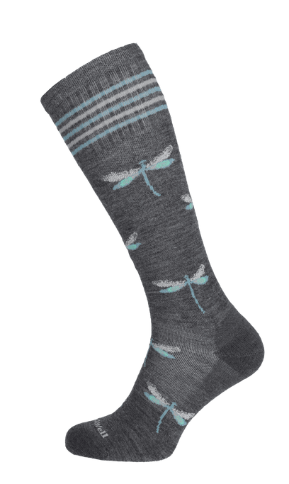 Dragonfly Dames Compressiekousen Klasse 1 Charcoal Sparkle