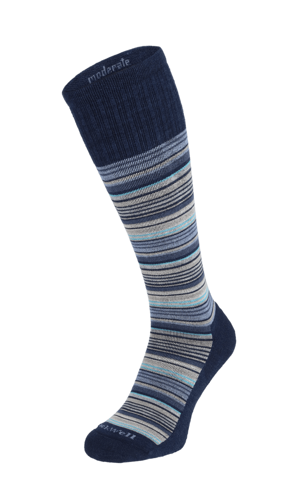 Sunset Stripe Heren Compressiekousen Klasse 1 Navy