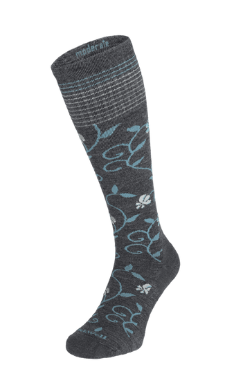 Full Sun Dames Compressiekousen Klasse 1 Charcoal