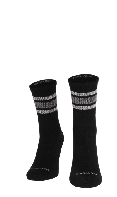 Plantar Ease Retro Heren Hielspoor Sokken Klasse 2 Black
