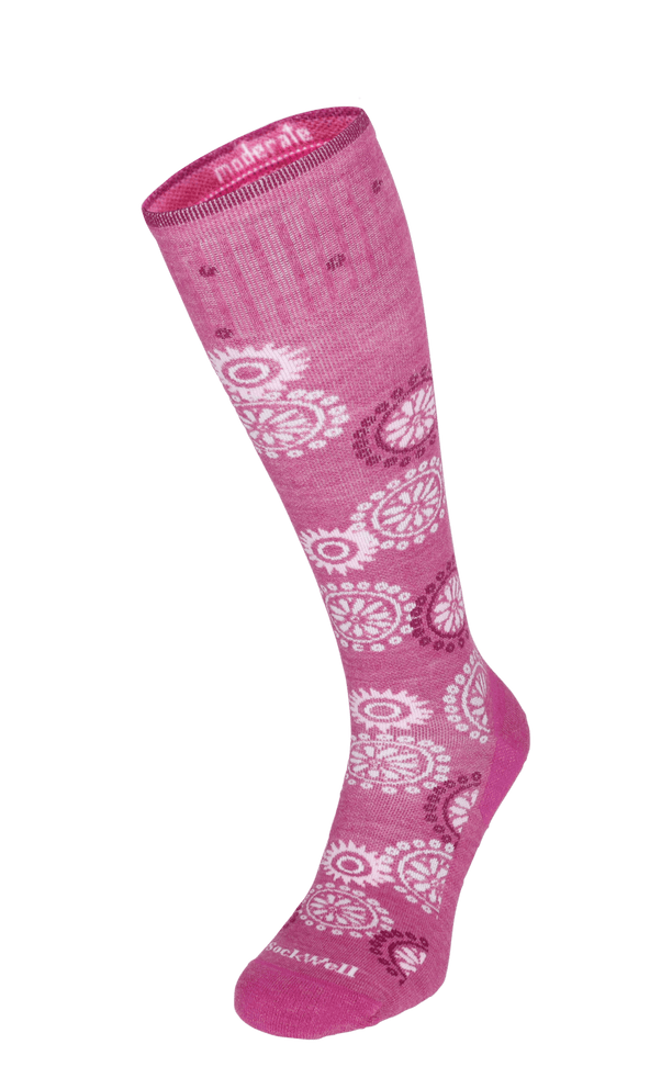 Block Print Dames Compressiekousen Klasse 1 Raspberry