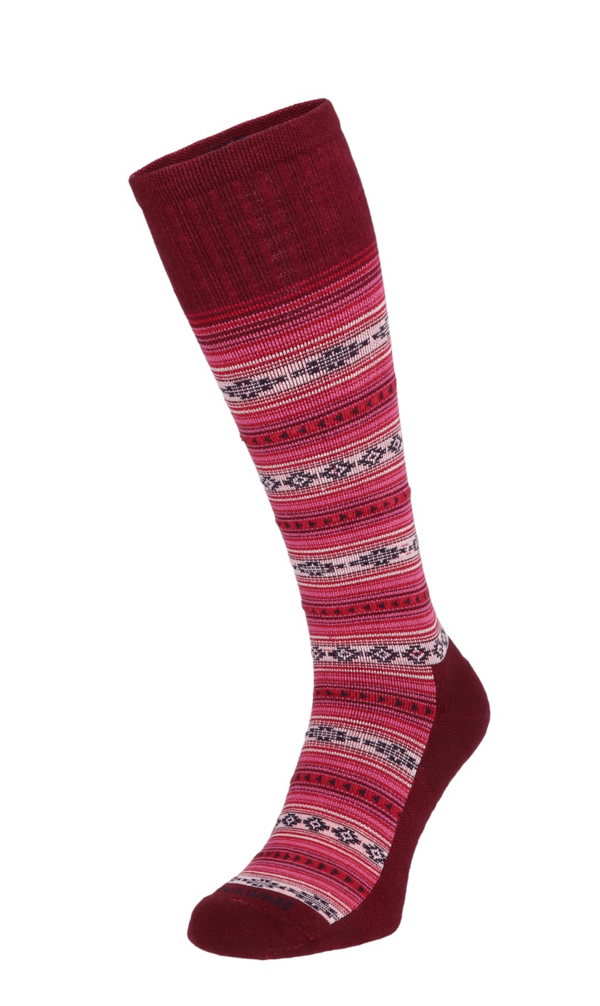 Southwest Stripe Dames Compressiekousen Klasse 2 Cranberry