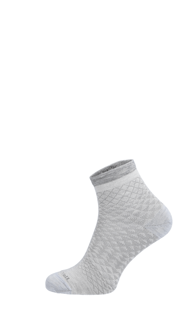 Plantar Ease II Quarter Dames Hielspoor Sokken Klasse 2 Ash