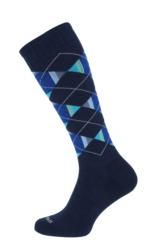 Prism Argyle Heren Compressiekousen Klasse 1 Navy